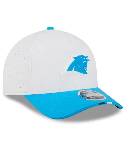 New Era Men's White/blue Carolina Panthers 2025 Nfl Training Camp A-frame 9forty Adjustable Hat In White
