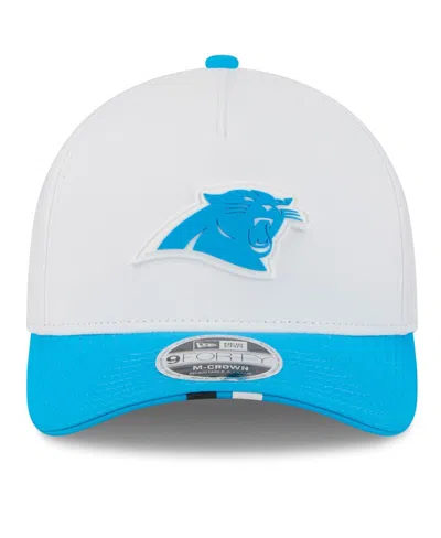 New Era Men's White/blue Carolina Panthers 2025 Nfl Training Camp A-frame 9forty Adjustable Hat In White