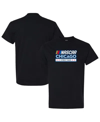 Nascar Men's Black Chicago Street Race Logo T-shirt In Multi