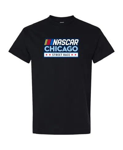 Nascar Men's Black Chicago Street Race Logo T-shirt In Multi