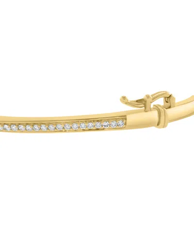 Effy Collection Effy Lab Grown Diamond Three Stone Swirl Bangle Bracelet (1-7/8 Ct. T.w.) In 14k Gold In Gold