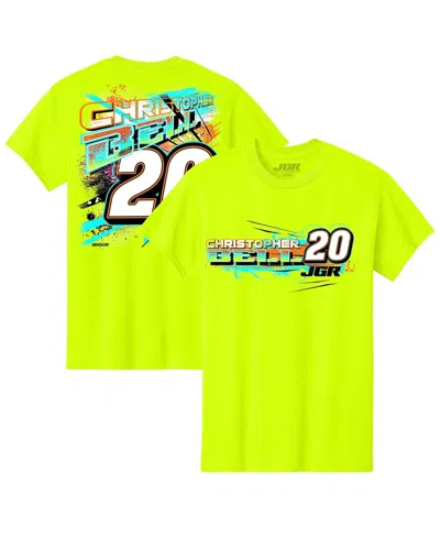 Joe Gibbs Racing Team Collection Big Boys And Girls Neon Green Christopher Bell Name Number T-shirt In Green