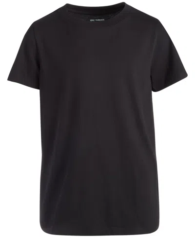 Epic Threads Little And Big Boys Solid T-shirt, Created For Macy's In Black