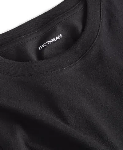 Epic Threads Little And Big Boys Solid T-shirt, Created For Macy's In Black