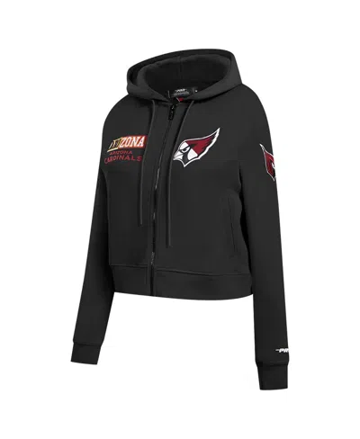 Pro Standard Women's Black Arizona Cardinals Split Logo Full-zip Hoodie In Black