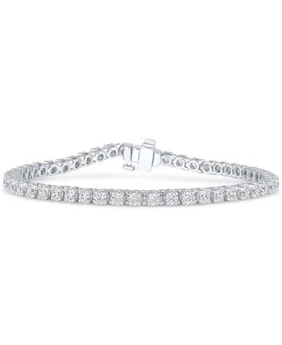 Macy's Diamond Bracelet (3 Ct. T.w.) In 10k White Gold In Silver