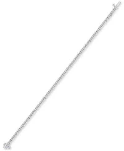 Macy's Diamond Bracelet (3 Ct. T.w.) In 10k White Gold In Silver