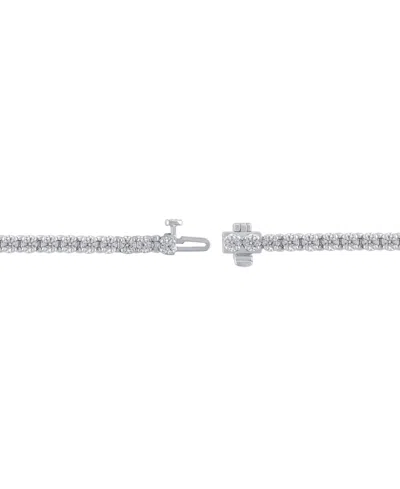 Macy's Diamond Bracelet (3 Ct. T.w.) In 10k White Gold In Silver