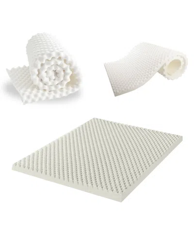 Payton 3" Convoluted High Density Foam Mattress Topper, Twin In White