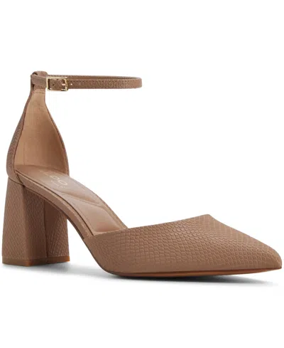 Aldo Women's Jan Two-piece Block-heel Pumps In Brown