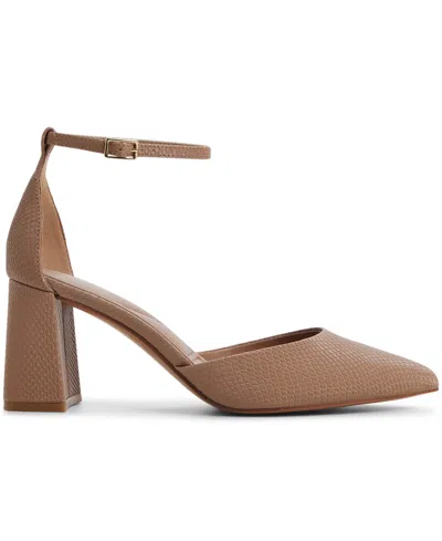 Aldo Women's Jan Two-piece Block-heel Pumps In Brown