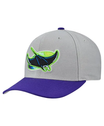 Mitchell & Ness Men's And Women'sâ Gray Tampa Bay Rays Basic Coop Pro Adjustable Hat In Multi