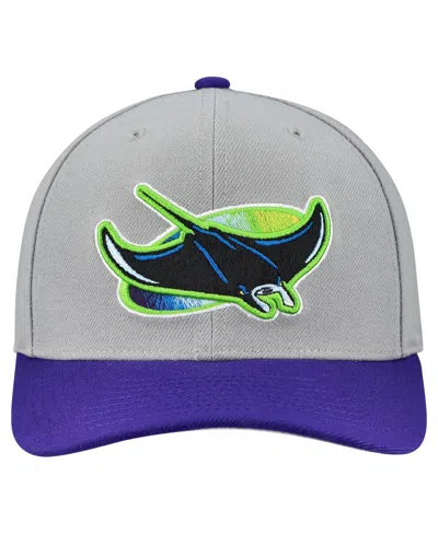 Mitchell & Ness Men's And Women'sâ Gray Tampa Bay Rays Basic Coop Pro Adjustable Hat In Multi
