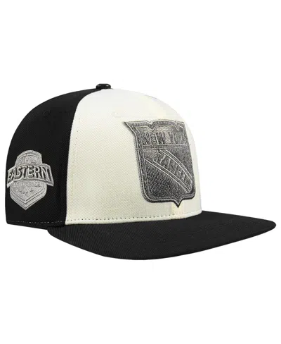 Pro Standard Cream New York Rangers French Terry Snapback Hat In Multi