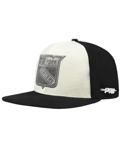 Pro Standard Cream New York Rangers French Terry Snapback Hat In Multi
