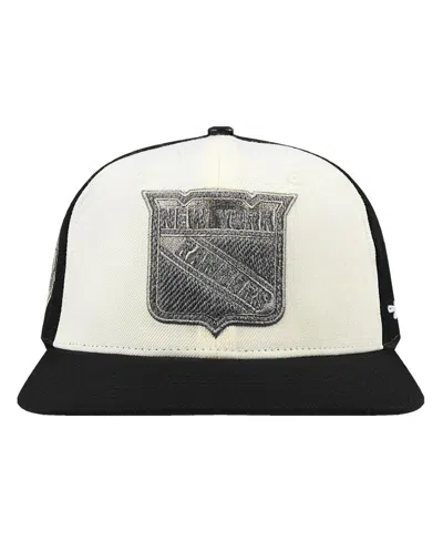 Pro Standard Cream New York Rangers French Terry Snapback Hat In Multi