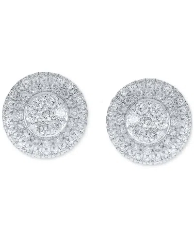 Macy's Diamond Earrings (1-1/2 Ct. T.w.) In 10k Yellow Gold In Multi