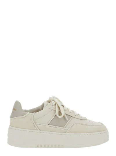Axel Arigato Orbit Sneakers In Beige Suede And Fabric In Multi