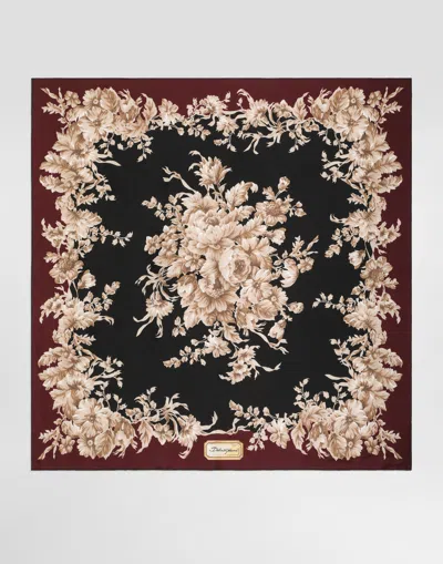 Dolce & Gabbana Silk Twill Scarf Dolce E Gabbana In Brown