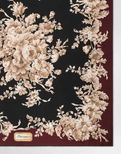 Dolce & Gabbana Silk Twill Scarf Dolce E Gabbana In Brown