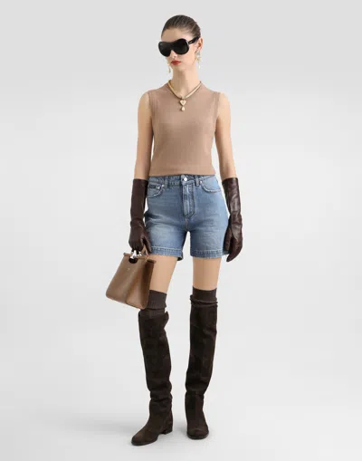 Dolce & Gabbana Pullover In Cashmere In Brown