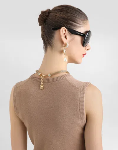 Dolce & Gabbana Pullover In Cashmere In Brown