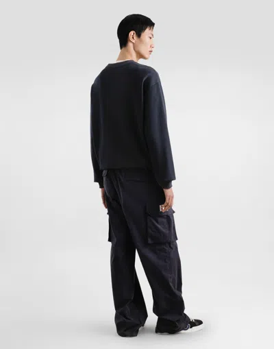 Dolce & Gabbana Sweatshirt With Embroidery In Blue