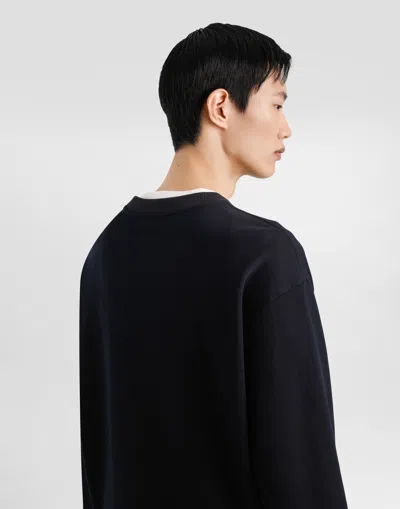 Dolce & Gabbana Sweatshirt With Embroidery In Blue