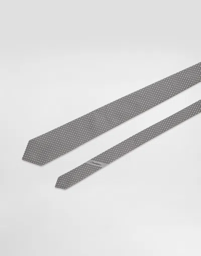 Dolce & Gabbana Micro-design Jacquard Tie In Multi