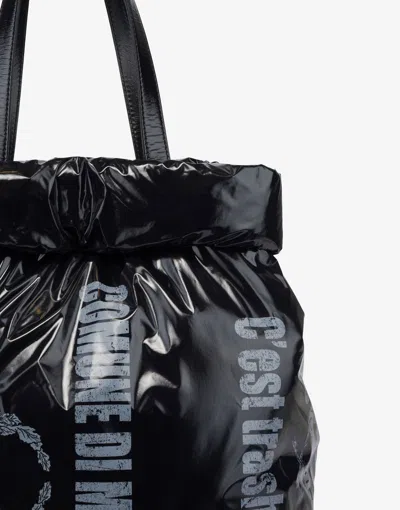 Moschino Trash Bag In Black