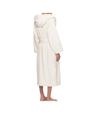 Tekla Off-white Terry Hooded Bathrobe In Neutral