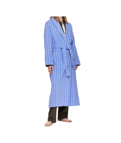 Tekla Classic Bathrobe In Blue
