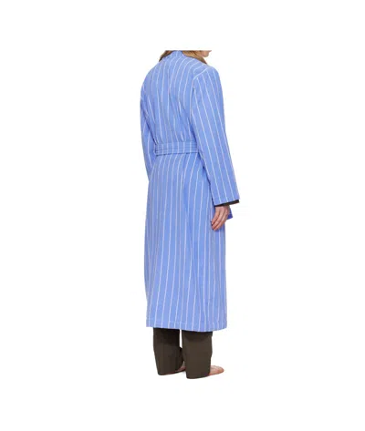 Tekla Classic Bathrobe In Blue