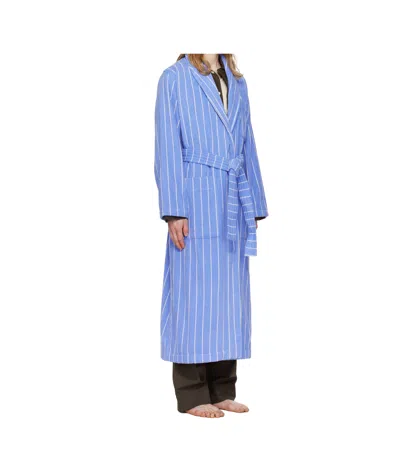 Tekla Classic Bathrobe In Blue