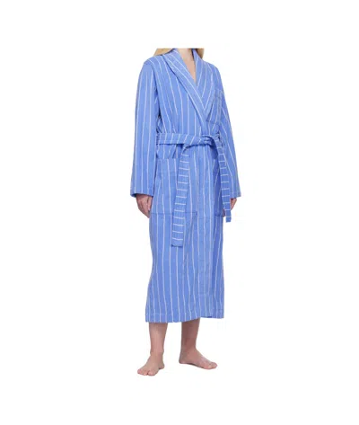 Tekla Classic Bathrobe In Blue
