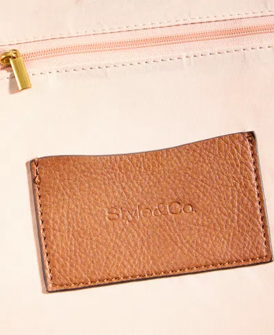Style & Co Large Soft Satchel Bag, Macy's Exclusive In Brown