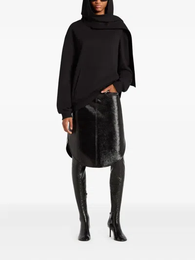 Courrèges Scarf Embroidered Hoodie Clothing In Animal Print