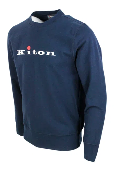 Kiton Sweatshirt In Blue