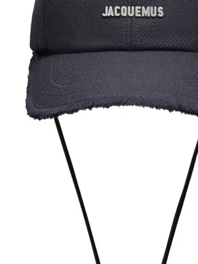 Jacquemus The Artichaut Frayed-edge Cap In Blue