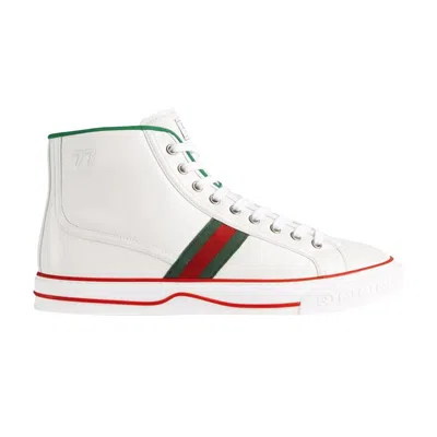 Pre-owned Gucci Tennis 1977 High 'white Green Red' | Men's Size 9
