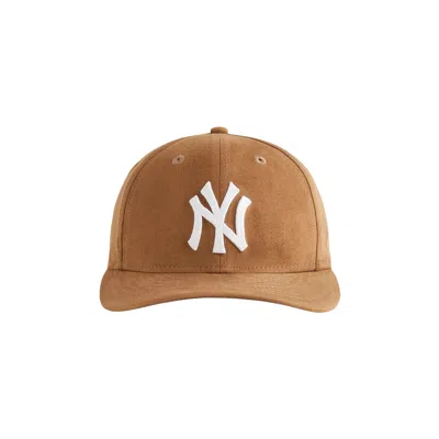 Pre-owned Kith X New Era For The New York Yankees Microsuede 59fifty Low Profile Fitted 'mesa' | Tan | Men's S In Brown