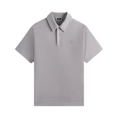 Pre-owned Kith Crystal Wash Interlock Graham Polo 'float' | Grey | Men's Size Xxl In Gray