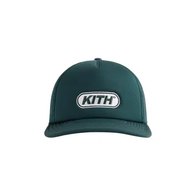 Pre-owned Kith Poly Foam Fast Logo Patch Nolan Trucker Hat 'stadium' | Green | Men's Size Onesize