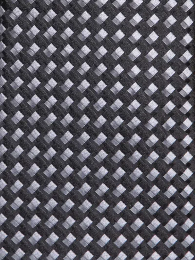 Giorgio Armani Geometric Patterned Pointed Tip Tie In Gold