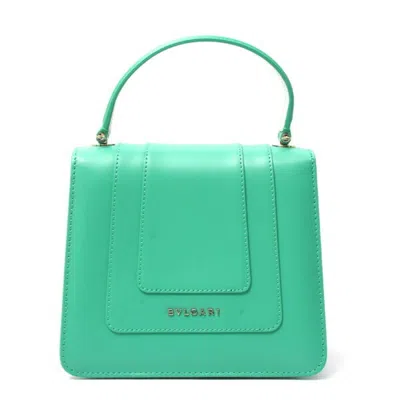Pre-owned Bvlgari Green Leather Handbag Shoulder Bag ()