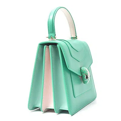 Pre-owned Bvlgari Green Leather Handbag Shoulder Bag ()