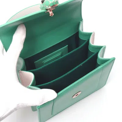Pre-owned Bvlgari Green Leather Handbag Shoulder Bag ()