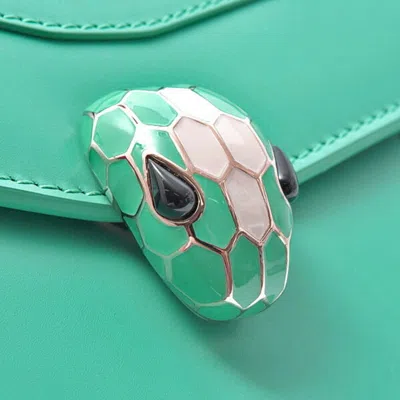 Pre-owned Bvlgari Green Leather Handbag Shoulder Bag ()