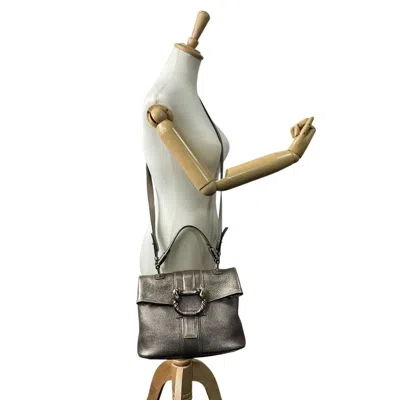 Pre-owned Bvlgari Silver Leather Handbag Shoulder Bag ()