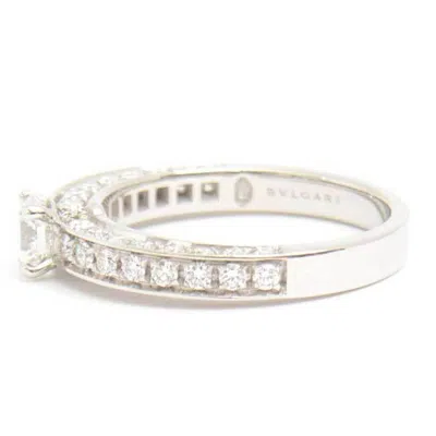 Pre-owned Bvlgari Silver Platinum 950 Band Ring ()